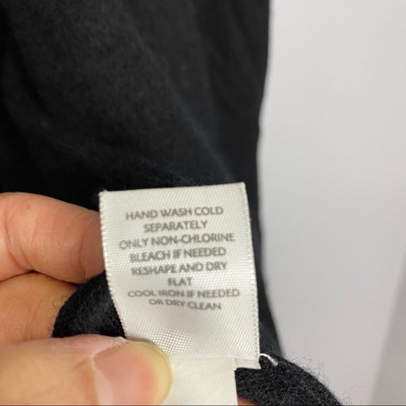 J.Jill Waterfall Open Wool Blend Black Cardigan - Picture 7 of 7